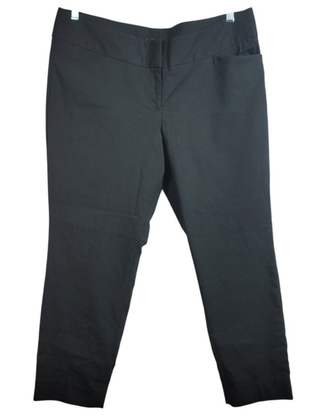 The Limited Crop Pants Black Size 16 Zipper Pockets Flat Front High Rise NWOT